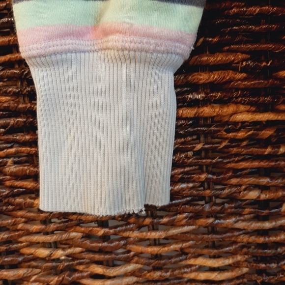 Ivivva by Lululemon Girl's Good In The Hood Stripe Hoodie Sweatshirt Jacket 10 - Picture 11 of 13